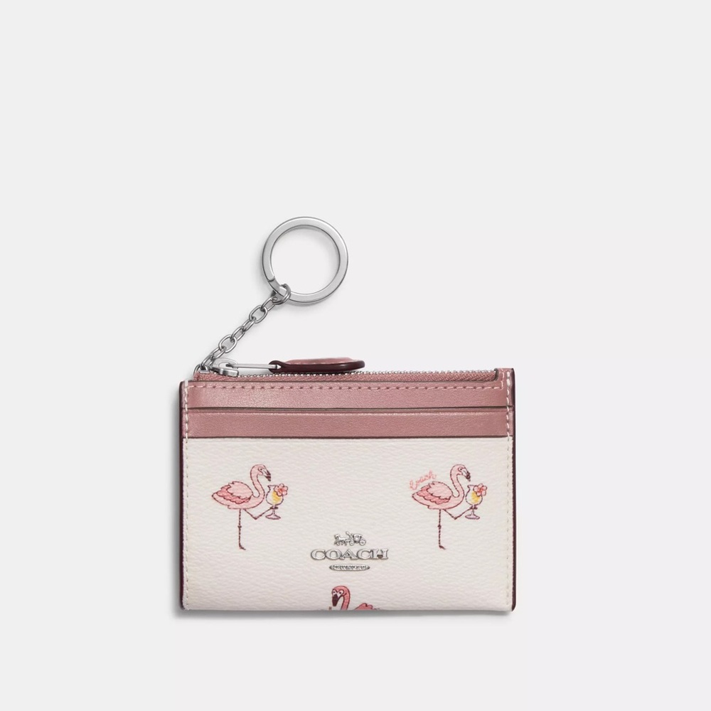 Coach Mini Skinny Flamingo Print